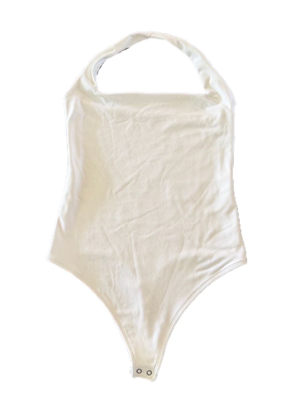 Abercrombie & Fitch Soft AF Double Lined Bodysuit Halter White XS
